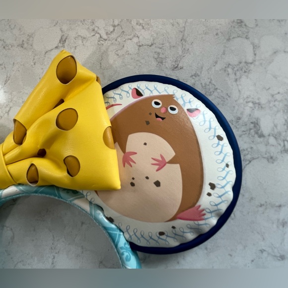 Disney/Pixar Ratatouille Mouse Ears Headband with Swiss Cheese Bow - Picture 3 of 12